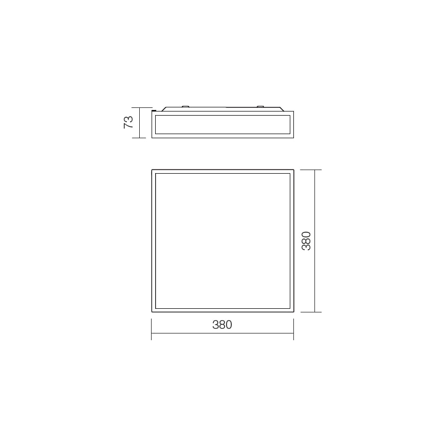 Redo 01-706 - Kylpyhuoneen kattovalaisin EGO 4xE27/60W/230V 38x38 cm IP44