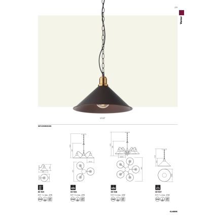 Redo 02-935 - Kattokruunu ketjussa VERNER 3xE27/42W/230V