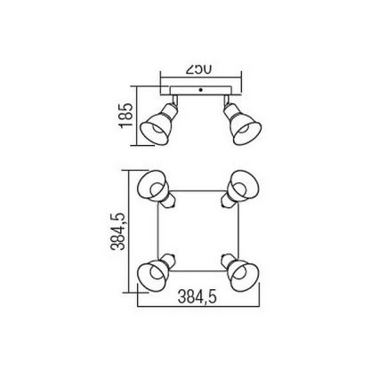 Redo 04-466 - Kohdevalo OLAF 4xE14/12W/230V