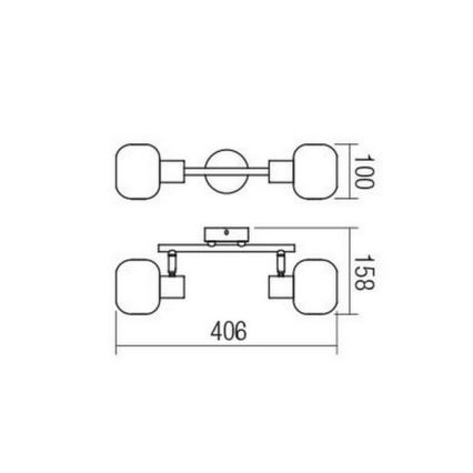 Redo 04-484 - Kohdevalo AMBER 2xE14/28W/230V