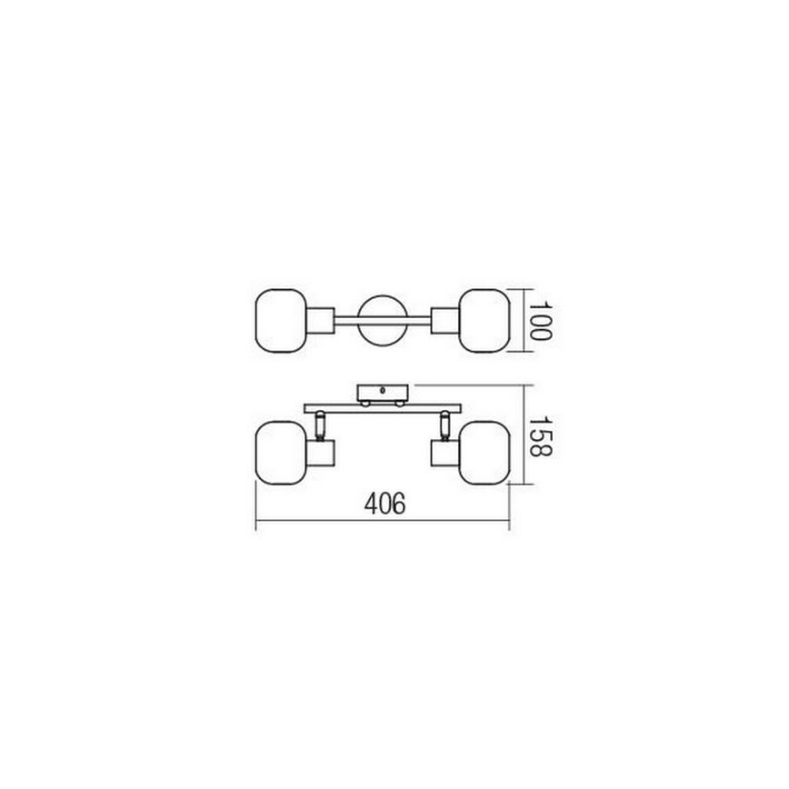 Redo 04-484 - Kohdevalo AMBER 2xE14/28W/230V