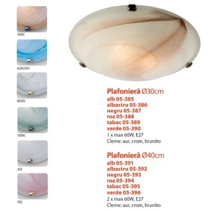 Redo 05-393 - Kattovalaisin VIRGINIA 2xE27/42W/230V, halkaisija 40 cm, beige