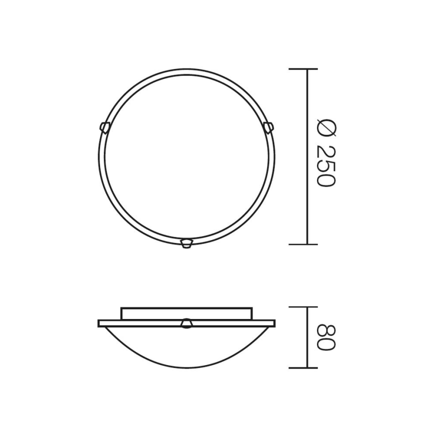 Redo 05-677 - Kattovalo VIRGINIA 1xE27/42W/230V halkaisija 25 cm valkoinen