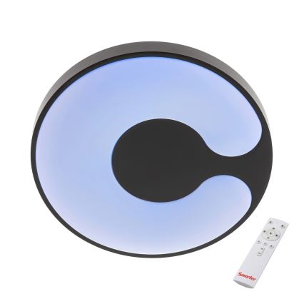 Redo 05-927 - LED RGBW himmennettävä BIGSI-kattovalaisin LED/48 W/230 V 3000–6500 K Ø 50 cm musta + kaukosäädin