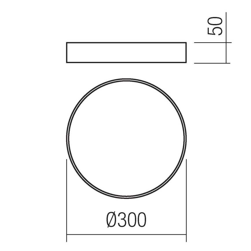 Redo 05-930 - LED Kattovalaisin KNOB LED/24W/230V 3000K-6500K 30 cm musta