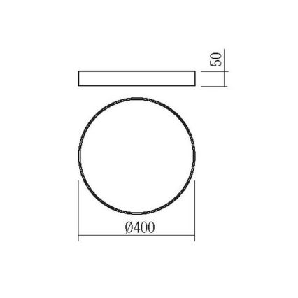 Redo 05-932 - LED-kattovalaisin KNOB LED/36W/230V 3000K-6500K 40 cm kulta