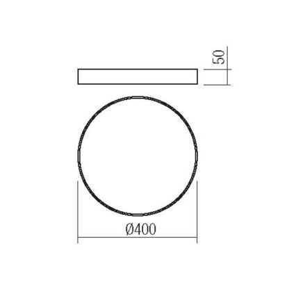 Redo 05-933 - LED-kattovalaisin KNOB LED/36W/230V 3000K-6500K 40 cm musta