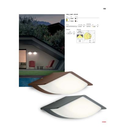 Redo 90002 - LED-ulkoseinävalaisin CHALET 1xLED/8W/230V IP54