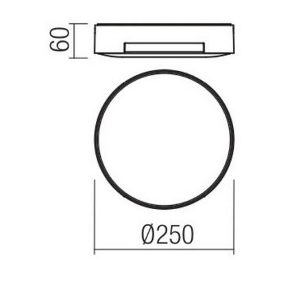 Redo 90006 - LED-ulkokattovalaisin SKOR LED/16W/230V halkaisija 25 cm IP54 ruskea