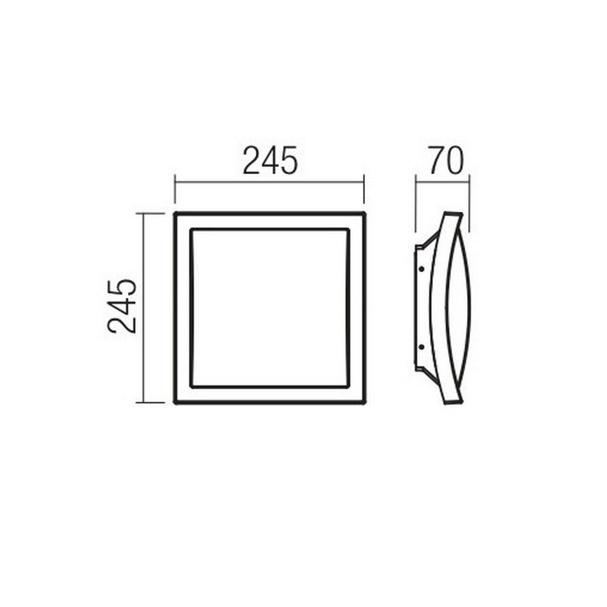 Redo 90008 - LED-ulkokattovalaisin TALLIN LED/21W/230V 24,5x24,5 cm IP54 ruskea