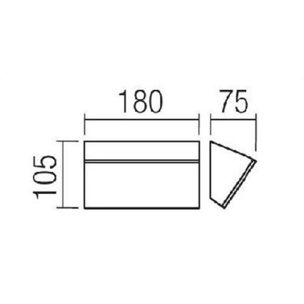 Redo 90015 - LED-ulkoseinävalaisin TOKYO LED/12W/230V IP54