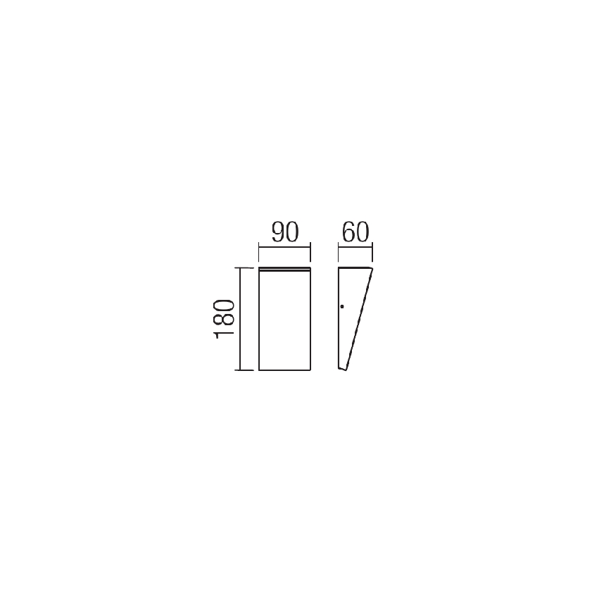 Redo 90019 - LED Ulkoseinävalaisin TOKYO LED/12W/230V 3000K IP54 harmaa