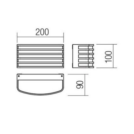 Redo 90038 - LED-ulkoseinävalaisin SEBRA LED/15W/230V IP54