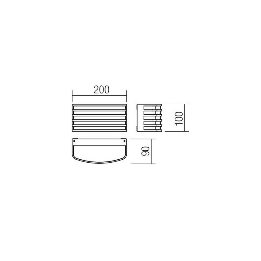 Redo 90038 - LED-ulkoseinävalaisin SEBRA LED/15W/230V IP54