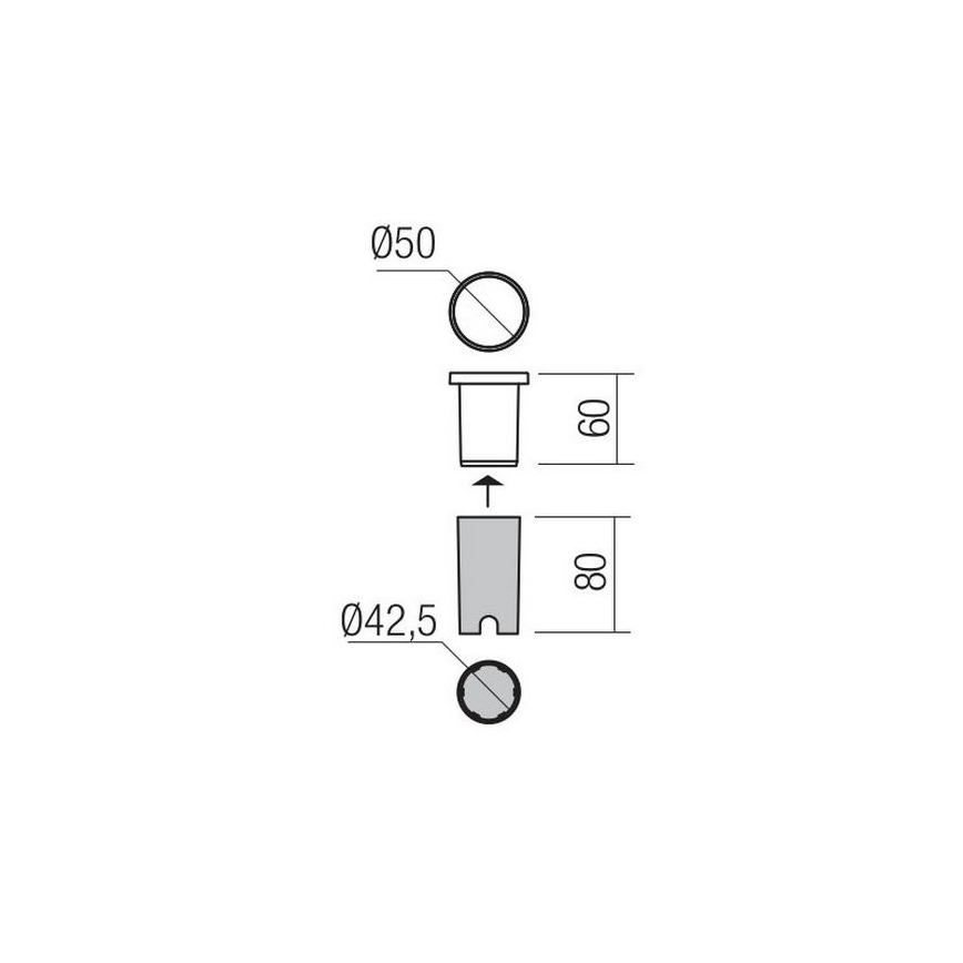 Redo 90042 - Upotettu LED-ulkovalo INCAS LED/2,3W/230V IP65