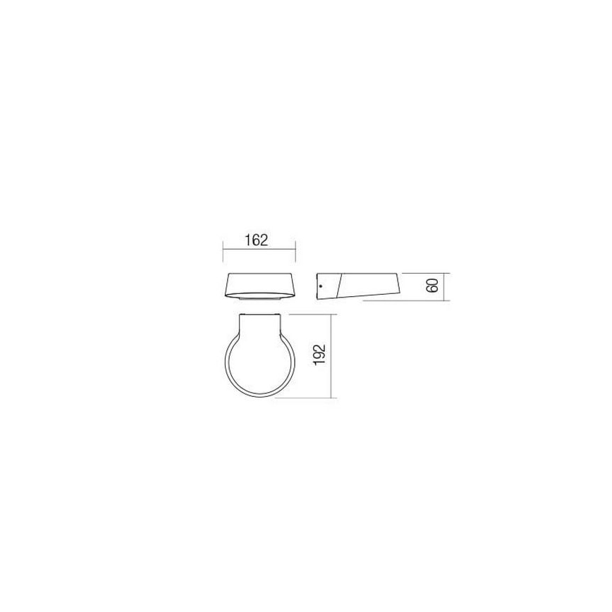 Redo 90046 - LED-ulkoseinävalaisin PHASER LED/12W/230V IP54