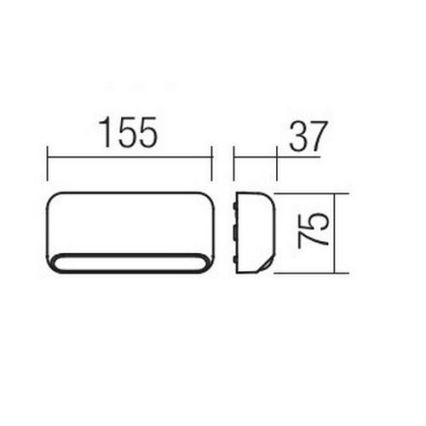 Redo 90070 - LED-ulkoseinävalaisin SAPO 1xLED/3W/230V IP65