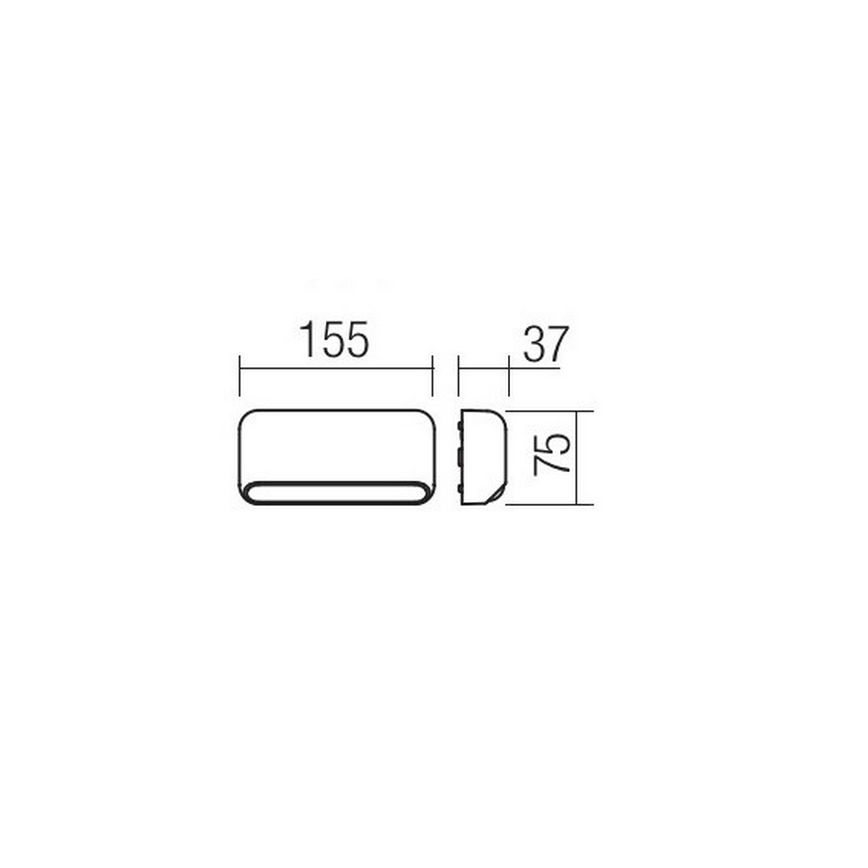 Redo 90070 - LED-ulkoseinävalaisin SAPO 1xLED/3W/230V IP65