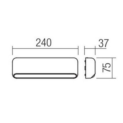Redo 90072 - LED-ulkoseinävalaisin SAPO 1xLED/5W/230V IP65