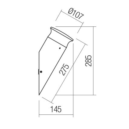 Redo 90073 - LED-ulkoseinävalaisin ALGON LED/9W/230V IP65 musta