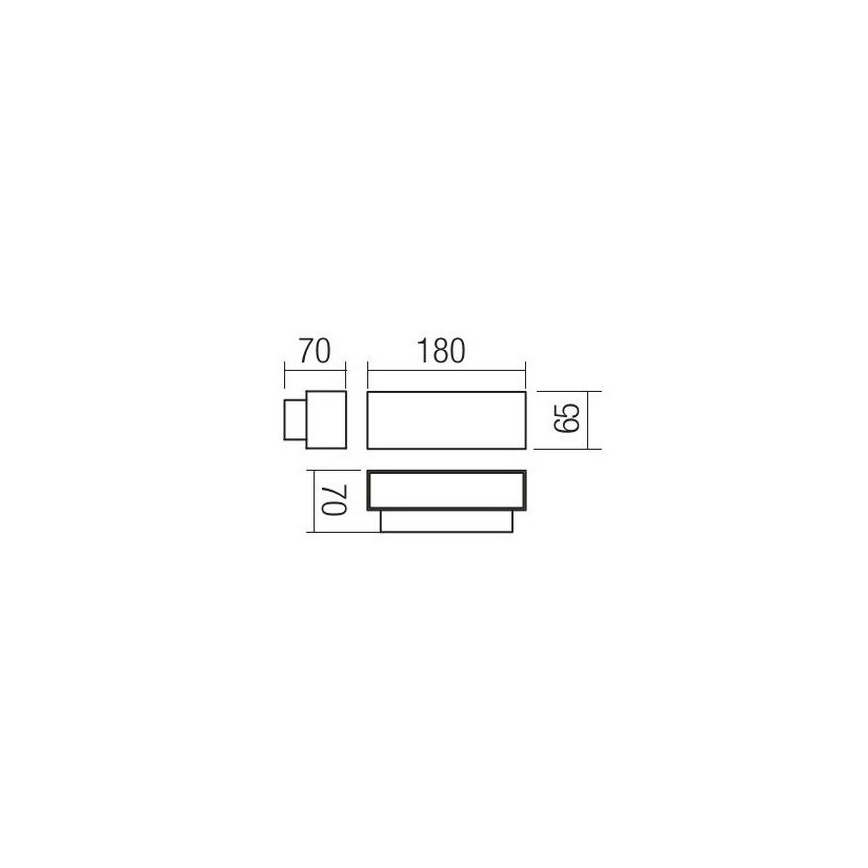Redo 90096 - PLANIT LED-ulkoseinävalaisin LED/10W/230V 3000K IP54 antrasiitti