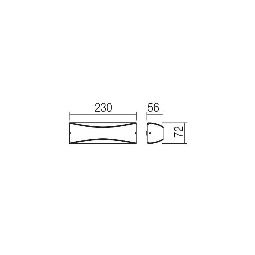 Redo 90126 - LED-ulkoseinävalaisin AXEL LED/7W/230V 3000 IP65 antrasiitti