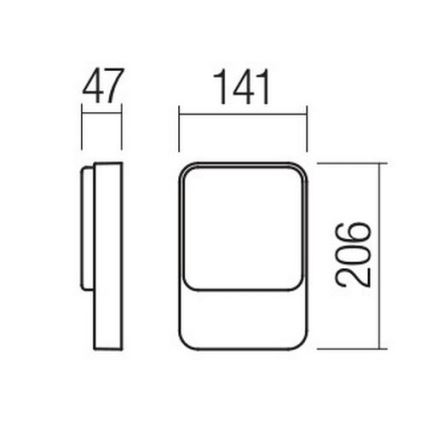 Redo 90129 - LED-ulkoseinävalaisin COLIN 1xLED/9W/230V IP54