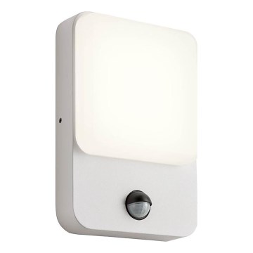 Redo 90132 - COLIN LED/9W/230V 4000K IP54 ulkoseinävalaisin liiketunnistimella ja hämäräkytkimellä, valkoinen