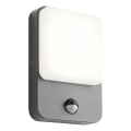 Redo 90134 - LED-seinävalaisin ulkokäyttöön liike- ja hämäräanturilla COLIN LED/9W/230V 4000K IP54 antrasiitti