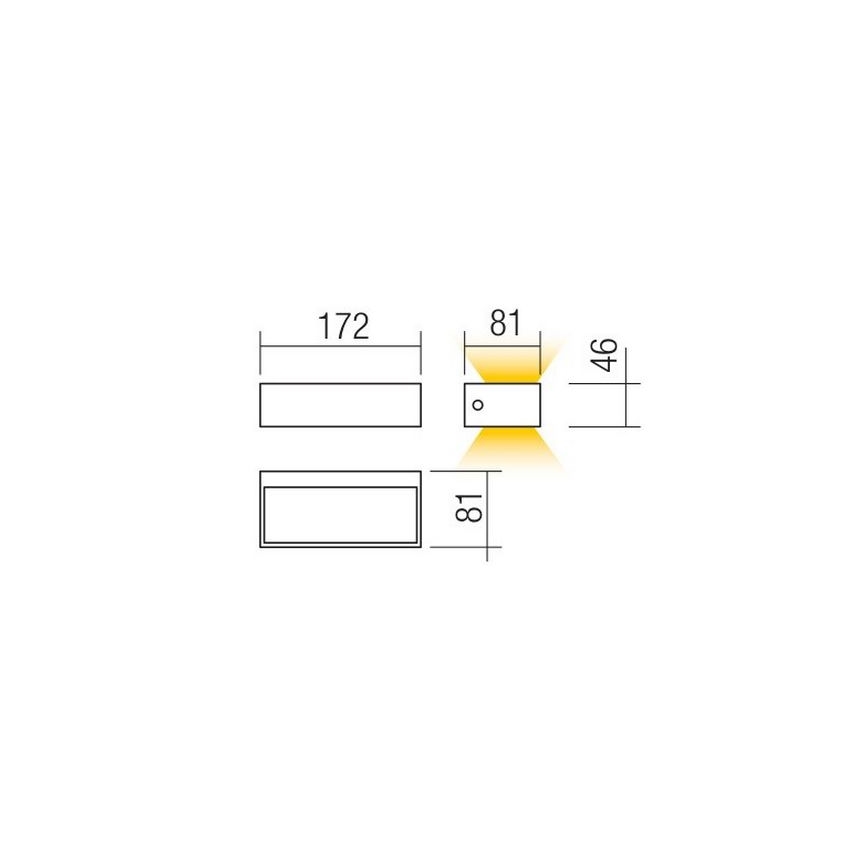 Redo 90153 - LED-ulkoseinävalaisin LAMPRIS 1xLED/9W/230V IP65