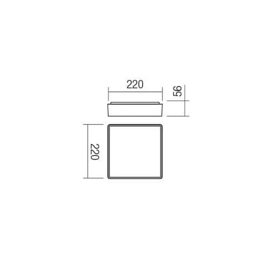Redo 90157 - LED-ulkokattovalaisin MARINA LED/12W/230V 22x22 cm IP65 antrasiitti