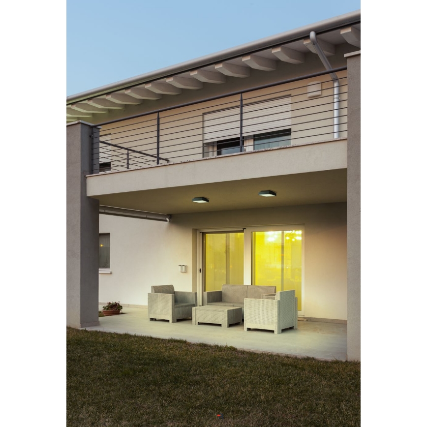 Redo 90158 - LED-ulkokattovalaisin MARINA LED/16W/230V 29,6x29,6 cm IP65 antrasiitti