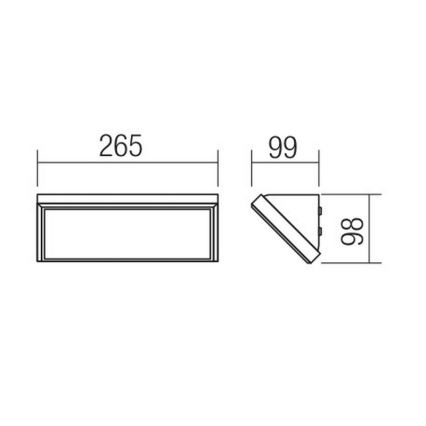 Redo 90159 - LED-ulkoseinävalaisin MAKO 1xLED/12W/230V IP65