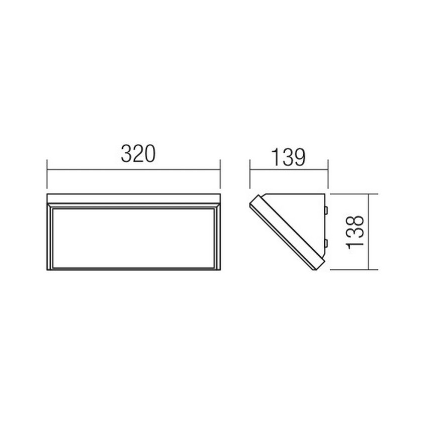 Redo 90160 - LED-ulkoseinävalaisin MAKO 1xLED/21W/230V IP65