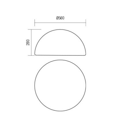 Redo 90169 - Ulkovalaisin BLOB 1xE27/23W/230V Ø 56 cm IP65 valkoinen