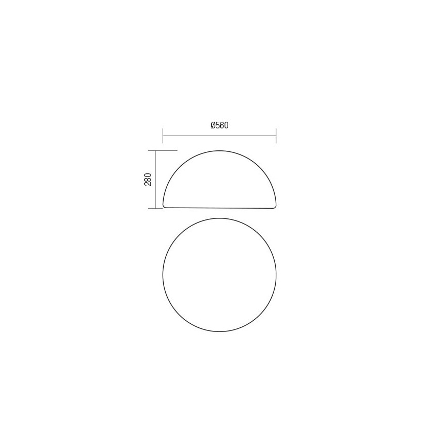 Redo 90169 - Ulkovalaisin BLOB 1xE27/23W/230V Ø 56 cm IP65 valkoinen