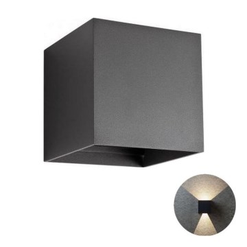 Redo 90176 - LED-ulkoseinävalaisin VARY 2xLED/6W/230V 4000K IP54 antrasiitti