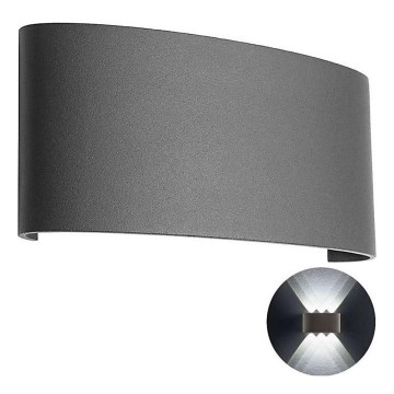 Redo 90226 - LED Ulkoseinävalaisin FABO LED/6W/230V 3000K IP54 harmaa