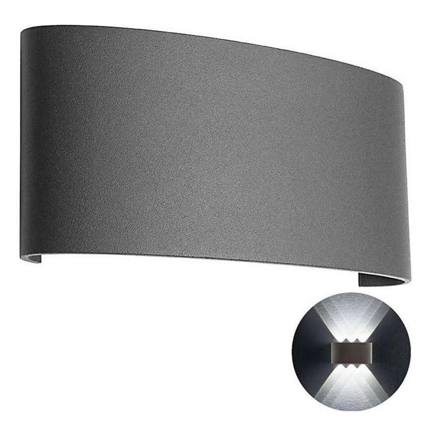 Redo 90226 - LED Ulkoseinävalaisin FABO LED/6W/230V 3000K IP54 harmaa