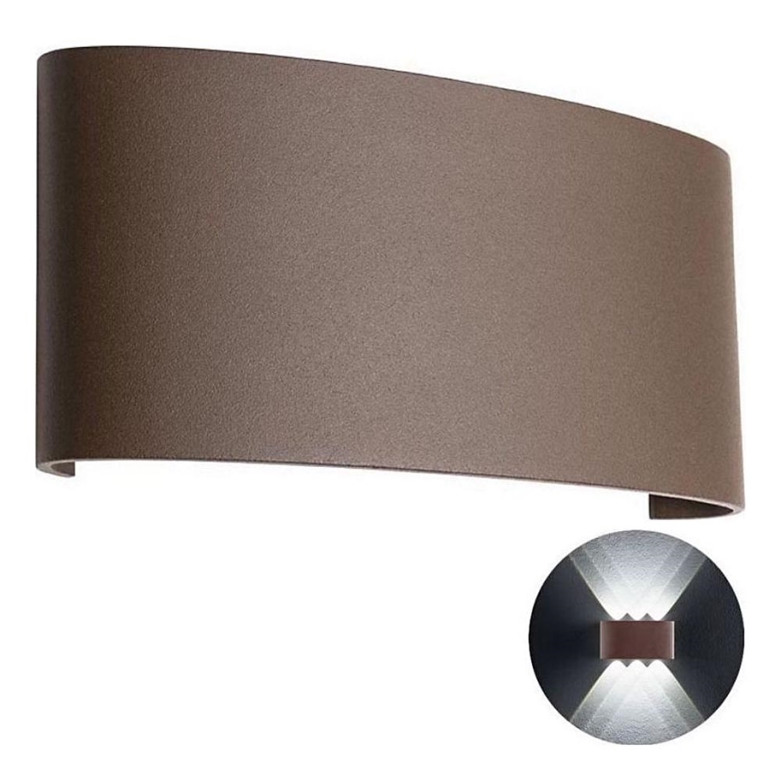 Redo 90227 - LED Ulkoseinävalaisin FABO LED/6W/230V 3000K IP54 ruskea
