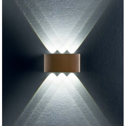 Redo 90227 - LED Ulkoseinävalaisin FABO LED/6W/230V 3000K IP54 ruskea
