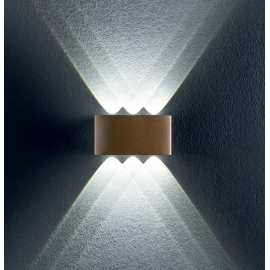 Redo 90227 - LED Ulkoseinävalaisin FABO LED/6W/230V 3000K IP54 ruskea