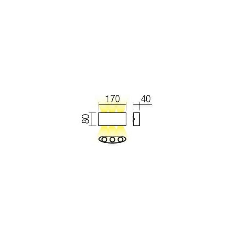 Redo 90227 - LED Ulkoseinävalaisin FABO LED/6W/230V 3000K IP54 ruskea