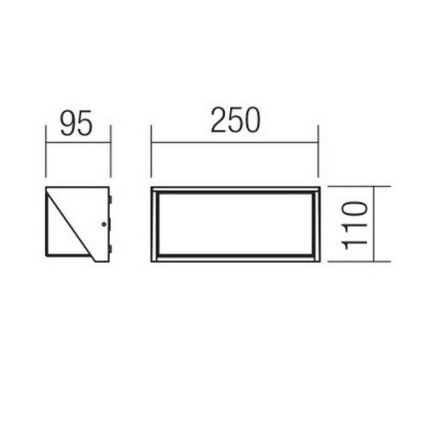 Redo 90239 - LED-ulkoseinävalaisin SPECTRA LED/16W/230V 3000K IP54 ruskea
