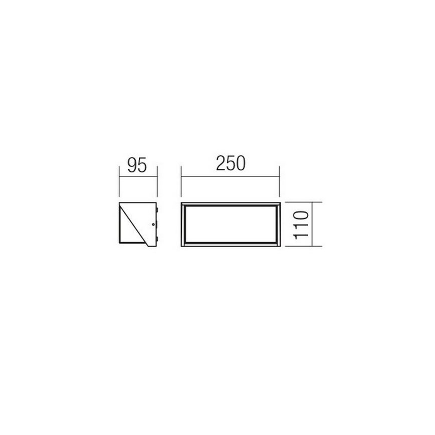 Redo 90239 - LED-ulkoseinävalaisin SPECTRA LED/16W/230V 3000K IP54 ruskea