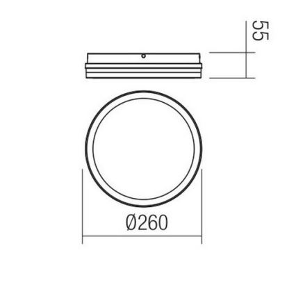 Redo 90290 - LED-ulkokattovalaisin anturilla ISOLA LED/24W/230V halkaisija 26 cm 3000/4000/6500K IP54 antrasiitti