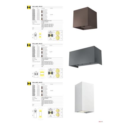Redo 90294 - LED ulkoseinävalaisin VARY 2xLED/10W/230V 3000K IP54 valkoinen