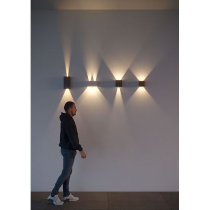 Redo 90296 - VARY LED-ulkoseinävalaisin 2xLED/10W/230V 3000K IP54 antrasiitti