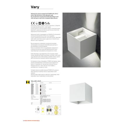 Redo 90302 - LED-ulkoseinävalaisin VARY 4xLED/5W/230V 3000K IP54 antrasiitti