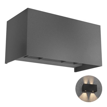 Redo 90303 - LED-ulkoseinävalaisin VARY 4xLED/5W/230V 4000K IP54 antrasiitti